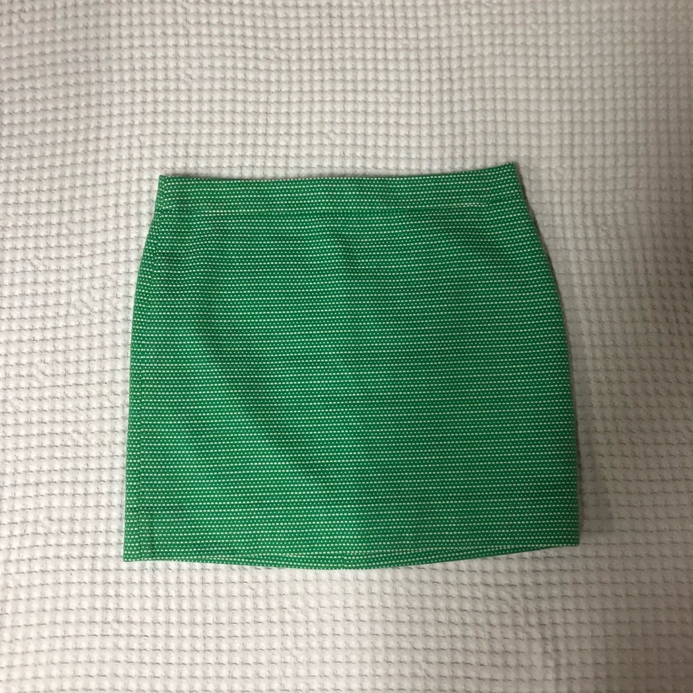 J.Crew green & white skirt